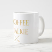 No Coffee No Talkie金ゴールドジャンボマグ ジャンボコーヒーマグカップ (正面右)