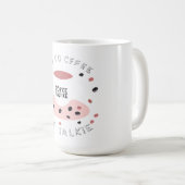 No Coffee No Talkie – コーヒおもしろいー引用文デザイン コーヒーマグカップ (正面右)