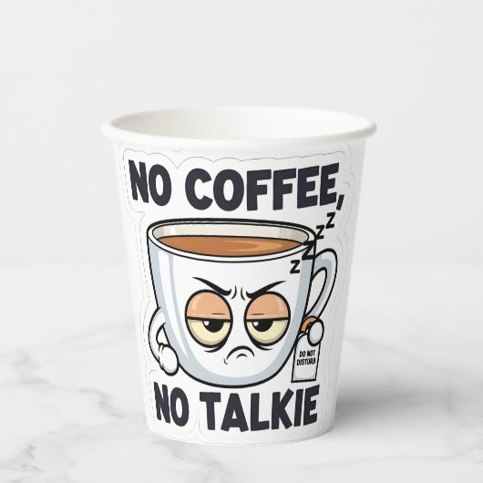 No Coffee, No Talkie 紙コップ (正面)