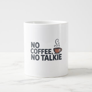 No Coffee No Talkie Mug – Funny Coffee Quote Gift  ジャンボコーヒーマグカップ