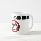 No Coffee No Trading Minimal Humor Design コーヒーマグカップ (正面右)