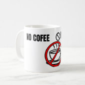 No Coffee No Trading Minimal Humor Design コーヒーマグカップ (正面左)