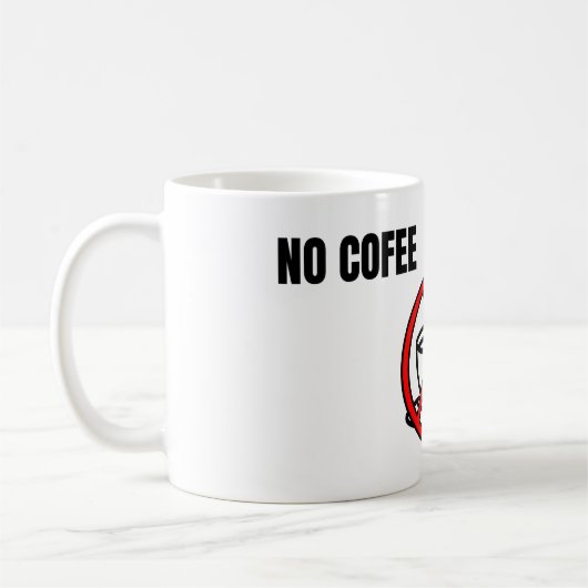 No Coffee No Trading Minimal Humor Design コーヒーマグカップ (左)