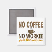 No Coffee No Workeeエンジニア マグネット (正面/裏面)