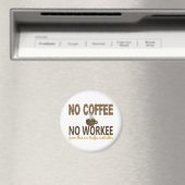 No Coffee No Workee Air Traffic Controller マグネット (インサイチュ (食洗機))