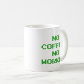 No Coffee No Workee Coffee Mug コーヒーマグカップ (正面右)