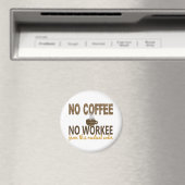 No Coffee No Workee Medical Coder マグネット (インサイチュ (食洗機))