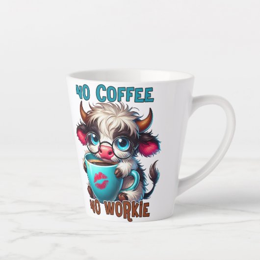 No Coffee No Workie カフェラテマグ (右)