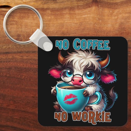 No Coffee No Workie  キーホルダー (正面)