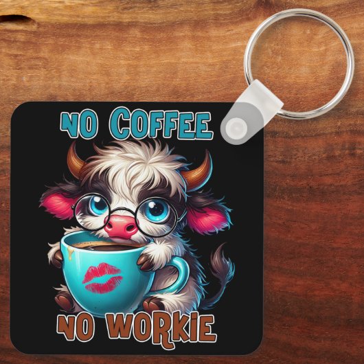 No Coffee No Workie  キーホルダー (裏面)