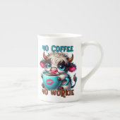 No Coffee No Workie  ボーンチャイナマグカップ (右)