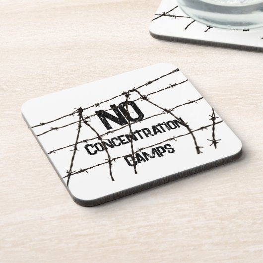 No Concentration Camps Beverage Coaster コースター (左側)