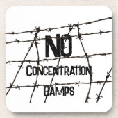 No Concentration Camps Beverage Coaster コースター (正面)