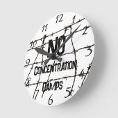 No Concentration Camps Clock ラウンド壁時計 (傾斜)