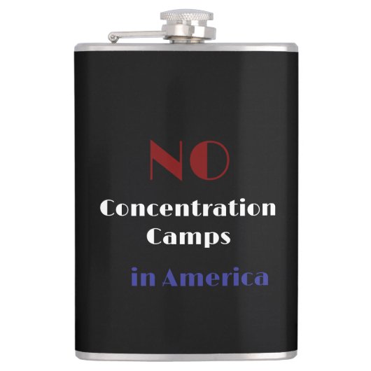 No concentration camps in America フラスク (正面)