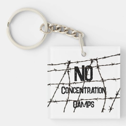 No Concentration Camps Keychain キーホルダー (正面)