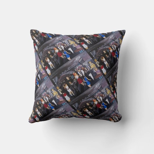 No Control Painting by Alfred Fox クッション (裏面)