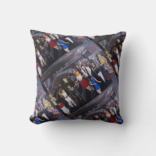 No Control Painting by Alfred Fox クッション (正面)