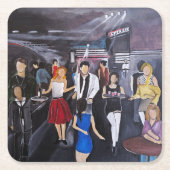 No Control Painting by Alfred Fox スクエアペーパーコースター (正面)