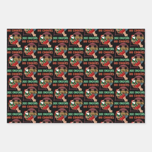 No Cookieジャストカクテルヴィンテージレトロサーファー ラッピングペーパーシート (正面3)