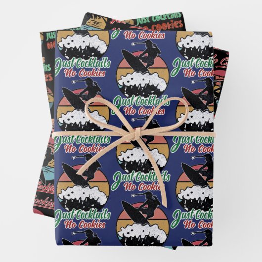 No Cookieジャストカクテルヴィンテージレトロサーファー ラッピングペーパーシート (インサイチュ)