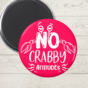 No Crabbyの態度ステートルームドアマーカークルーズ マグネット