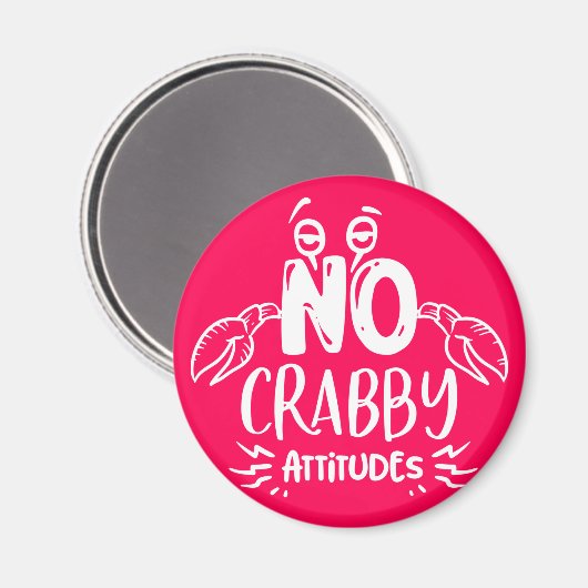No Crabbyの態度ステートルームドアマーカークルーズ マグネット (正面/裏面)