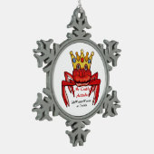 No Crabby態度、MeWarriorWoman on Twitch スノーフレークピューターオーナメント (左)