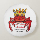 No Crabby態度、MeWarriorWoman on Twitch ラウンドクッション (裏面)