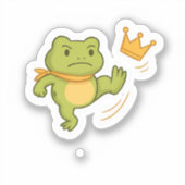 No Crown For Me! Frog Sticker シール (正面)