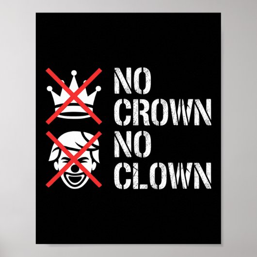No Crown No Clown Resist Protest Dump Trump Activi ポスター (正面)