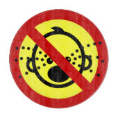 NO Cryベビー⚠タイ空港標識⚠ カッティングボード (正面)