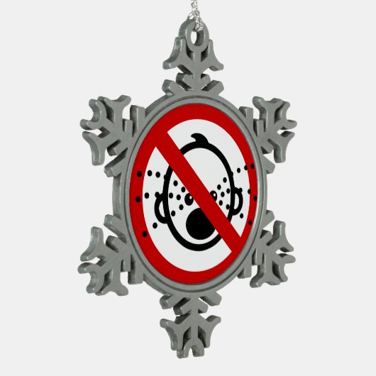 NO Cryベビー⚠タイ空港標識⚠ スノーフレークピューターオーナメント (左)