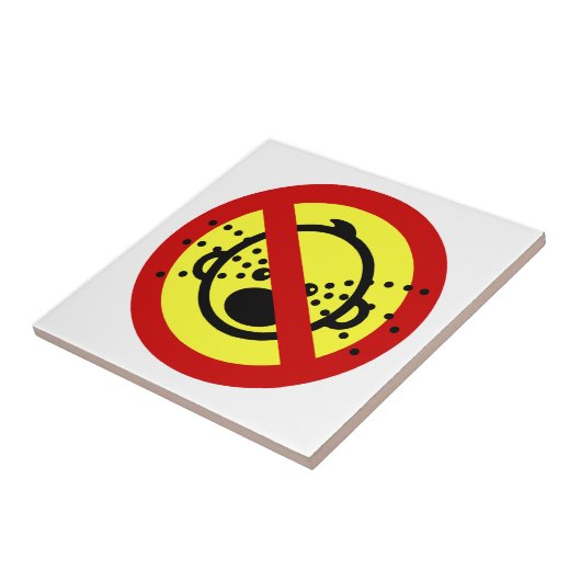 NO Cryベビー⚠タイ空港標識⚠ タイル (側面)