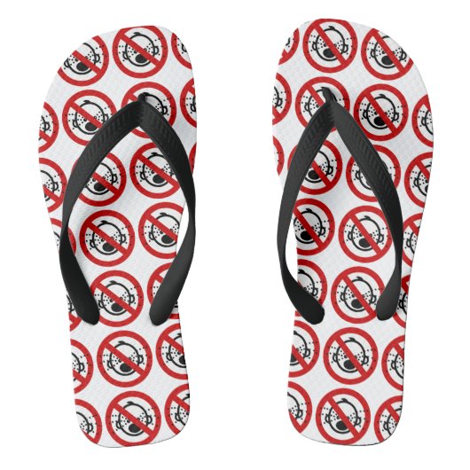 NO Cryベビー⚠タイ空港標識⚠ ビーチサンダル (フットベッド)