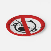 NO Cryベビー⚠タイ空港標識⚠ ペーパープレート (アングル)