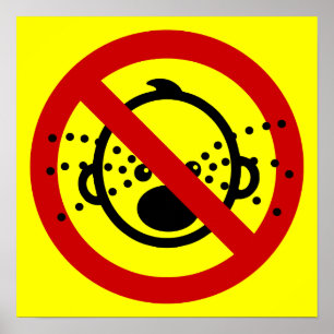 NO Cryベビー⚠タイ空港標識⚠ ポスター