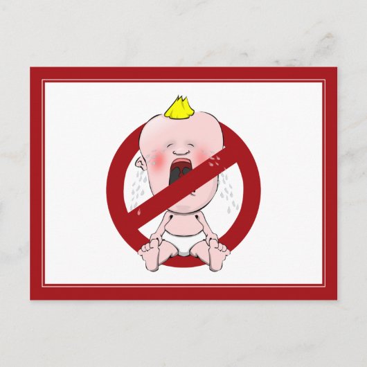 NO CRYベビー ポストカード (正面)