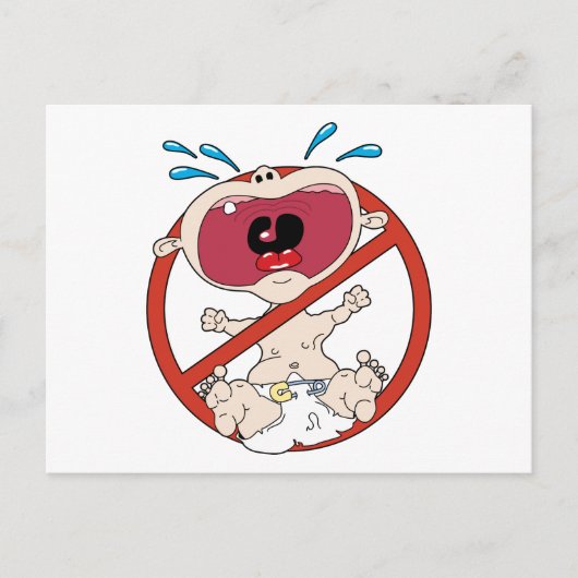 No Cryベビー ポストカード (正面)