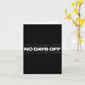 No Days Off Bodybuilding Gift Motivational Quote G カード (黄色い花)