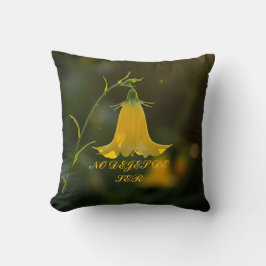 No dejes de ser / Yellow Flower Throw Pillow  クッション