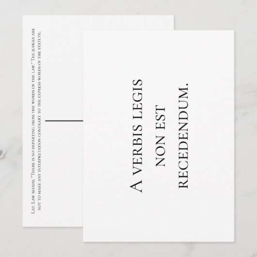 No Departing From the Words of the Law. Note Card サンキューカード (正面/裏面)