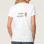 No Diet, No Regret – Vintage Burger Drip Tシャツ (裏面)