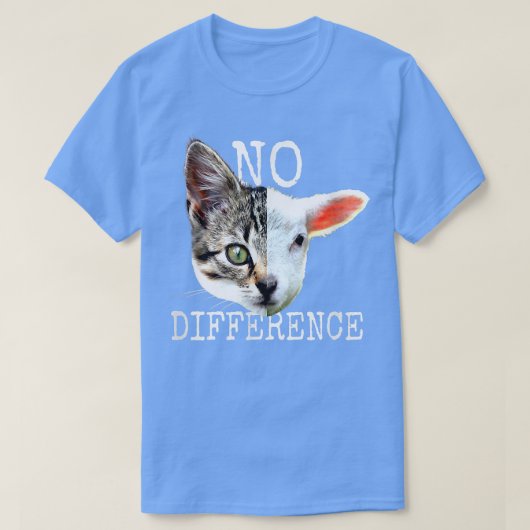 No Differencesビーガンことわざベジタリアンベジラム Tシャツ (デザイン正面)