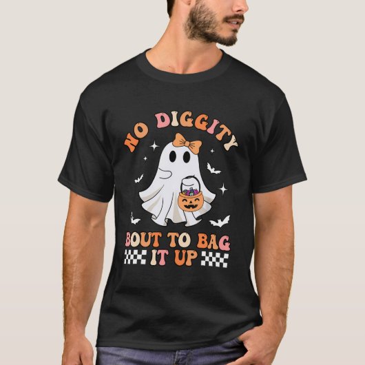 No Digityそれをバッグする幽霊ハロウィーン Tシャツ (正面)