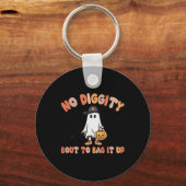 No Digityのバッグを行う可愛い幽霊ハロウィーン キーホルダー (正面)