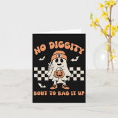 No DigityバッグItアップ幽霊ハロウィーンの子供 カード (黄色い花)