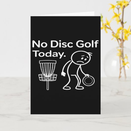 No Disc Golf Today, Discgolf Lover, Disc Golf Dad, カード (黄色い花)
