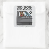 No dog left behind, GSD sticker スクエアシール (バッグ)
