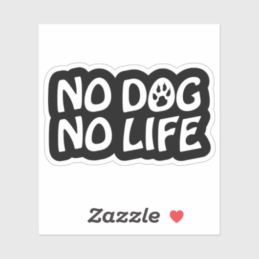NO DOG NO LIFEステッカー シール (シート)
